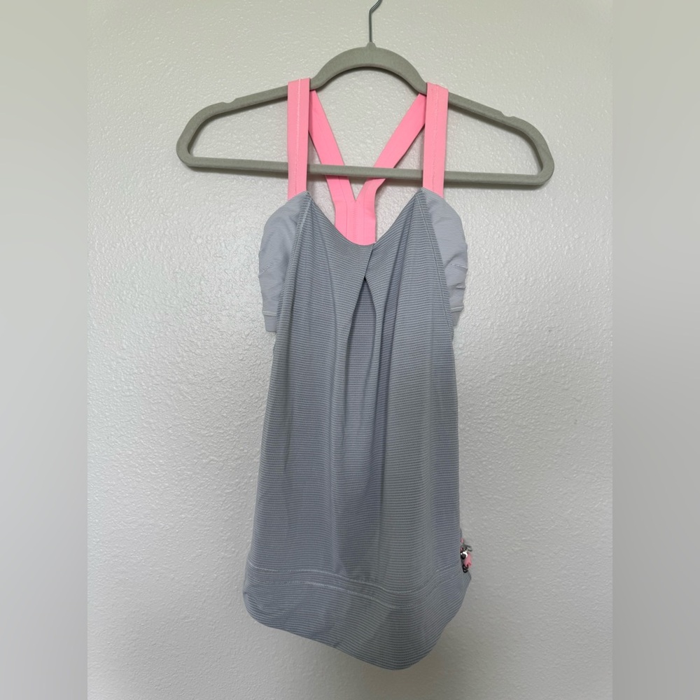 lululemon athletica Gray and Pink Women's Top